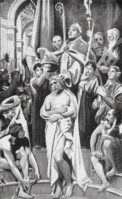 Dopet av Clovis (litografi) av Joseph Paul (after) Blanc