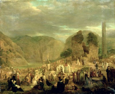 Alla själars dag på kyrkgården i Glendalough av Joseph Peacock