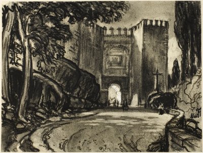 En port till Segovia av Joseph Pennell