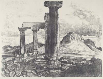 Acro, Corinth från Corinth av Joseph Pennell