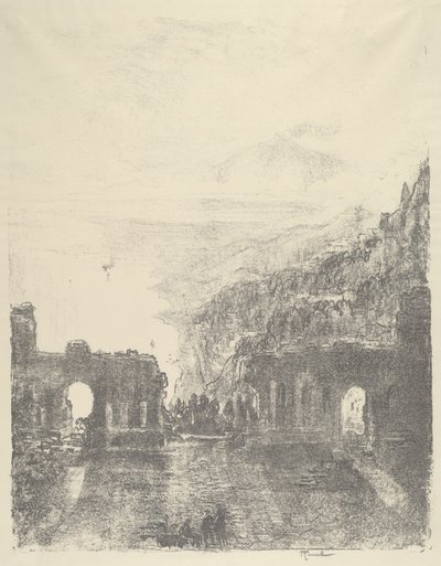 Aetna över Taormina, 1913. av Joseph Pennell