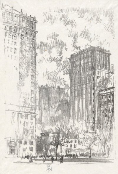Battery Park, nej. 1 i Iconophile Club Collection av Joseph Pennell
