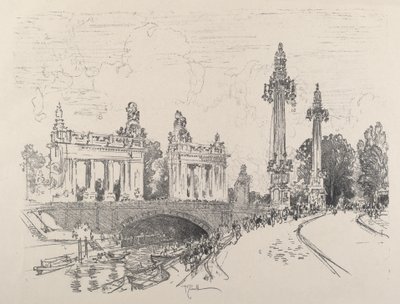 Bron i Charlottenburg, 1921. av Joseph Pennell