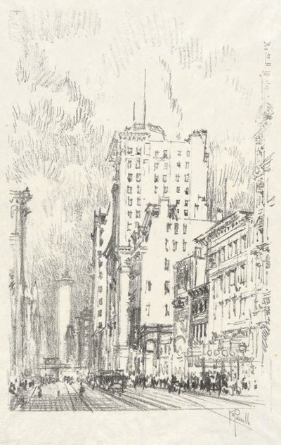 Broadway Above 23rd Street, #11 in Iconophile Club Collectionスウェーデン語 av Joseph Pennell