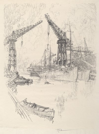 Byggnadsförstörare, 1917. av Joseph Pennell