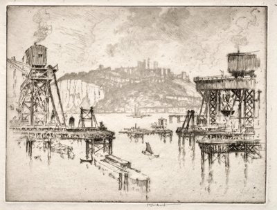 Bygga Dover Pier av Joseph Pennell