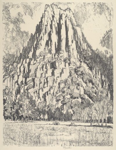 Strävpelare, Yosemite av Joseph Pennell