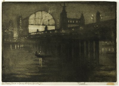Charing Cross på natten av Joseph Pennell