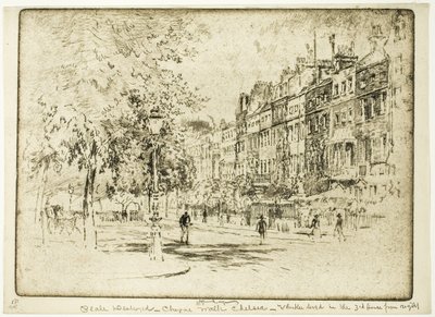 Cheyne Walk, Chelsea av Joseph Pennell