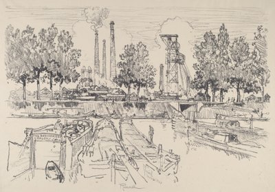 Kolgruvor, Monceau, Frankrike av Joseph Pennell