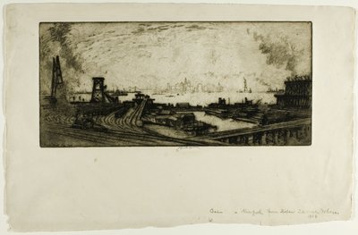 Coal Wharves, Staten Island, nr II av Joseph Pennell