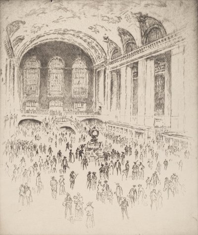 Concourse, Grand Central, New York, 1919. av Joseph Pennell