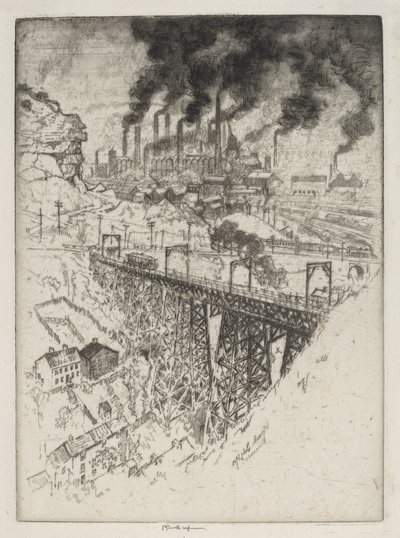 Edgar Thomson Works, Bessemer av Joseph Pennell