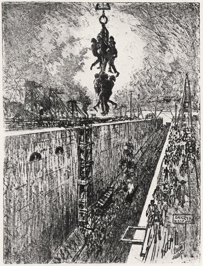 Slut på dagen: Gatun Lock, skylt VII från 