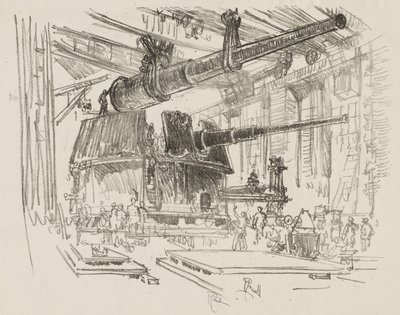 English War Work: Fitting Guns in Turrets av Joseph Pennell