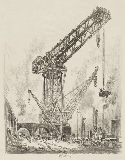 Engelskt krigsarbete: Tillverkat i Tyskland, The Great Crane av Joseph Pennell