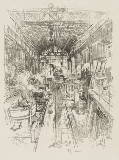 Engelska krigsarbetet: The Cauldrons av Joseph Pennell