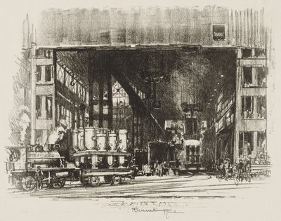 English War Work: The Urns, Casting Big Shells av Joseph Pennell