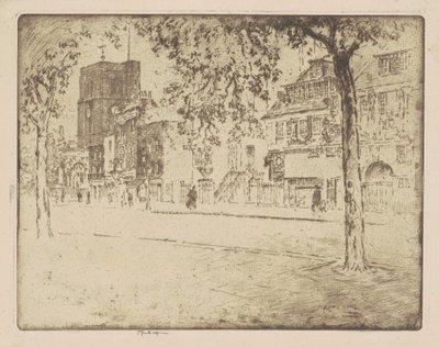 Hus där Whistler dog av Joseph Pennell