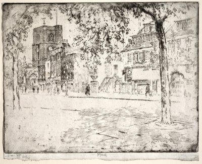 Huset där Whistler dog av Joseph Pennell