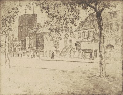 Hus där Whistler dog, 1904. av Joseph Pennell