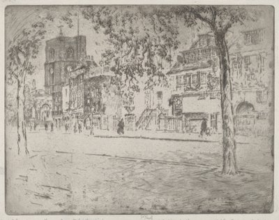 Hus där Whistler dog, 1904. av Joseph Pennell
