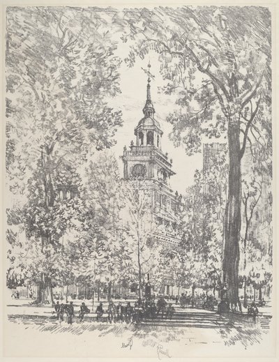 Independence Square och State House av Joseph Pennell