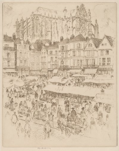 Place, Beauvais av Joseph Pennell