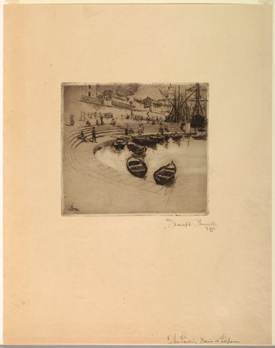 Landningsplats, Leghorn av Joseph Pennell