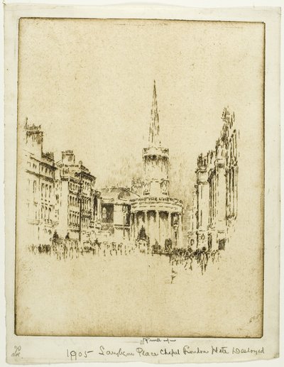 Langham Place Chapel av Joseph Pennell