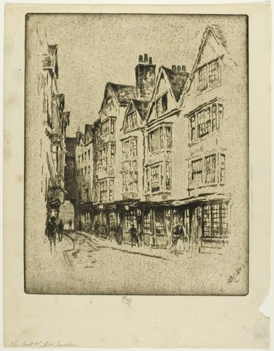 Sista av Old London, Cloth Fair av Joseph Pennell