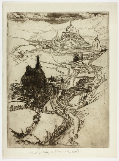 Le Puy, tredje tallriken av Joseph Pennell