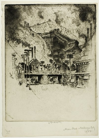 Main Street, Mahanoy City av Joseph Pennell