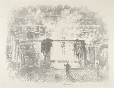 Tillverkar pansarplåt, 1916. av Joseph Pennell