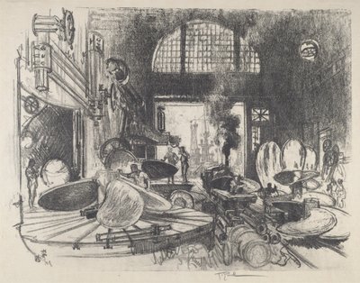 Tillverkning av propellerblad, 1917. av Joseph Pennell
