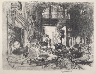Tillverkning av propellerblad, 1917. av Joseph Pennell