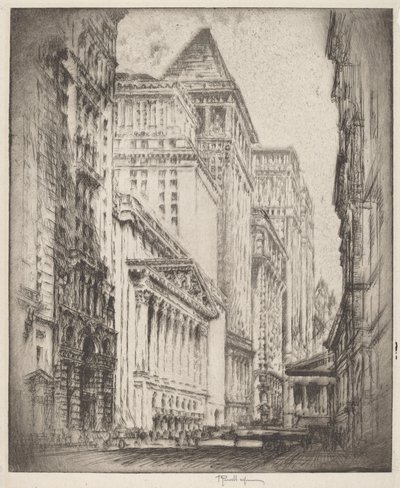 New York Börsen av Joseph Pennell