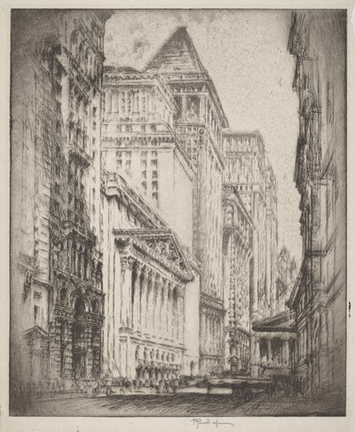 New York-börsen av Joseph Pennell