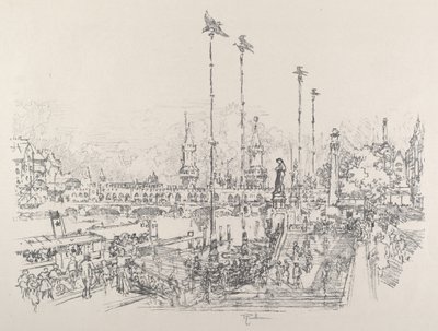 Oberbaum-bron, Berlin av Joseph Pennell