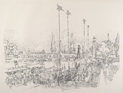 Oberbaum-bron, Berlin av Joseph Pennell