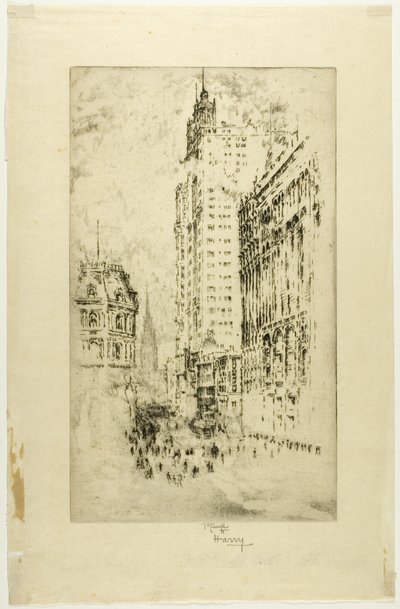 Park Row av Joseph Pennell