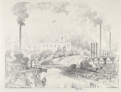 Fred och krig, 1916. av Joseph Pennell