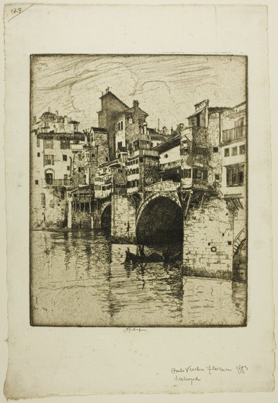 Ponte Vecchio, Florens av Joseph Pennell