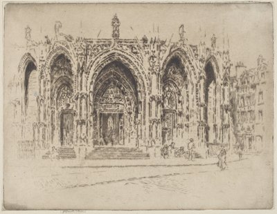 Veranda i San Maclou, Rouen av Joseph Pennell