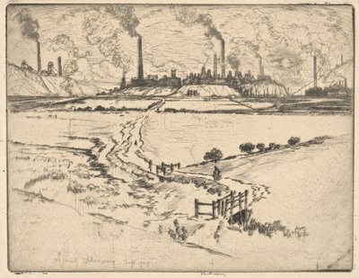 Potlands, Longport, september 1909, (Stokes?) av Joseph Pennell
