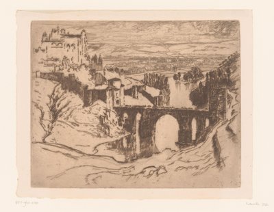 Alcantara-bron i Toledo St. Martins bro, Toledo av Joseph Pennell