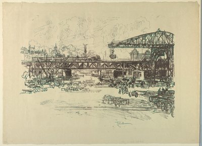 Järnvägsstation, Berlin av Joseph Pennell