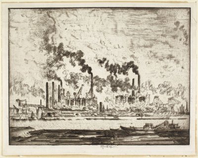 Rhenborgar, Duisburg av Joseph Pennell