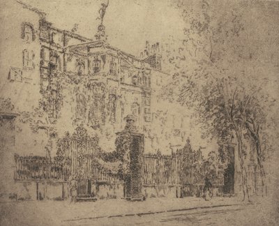 Rossettis hus, 1906. av Joseph Pennell