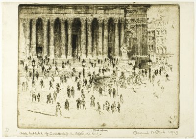 Saint Pauls trottoar av Joseph Pennell